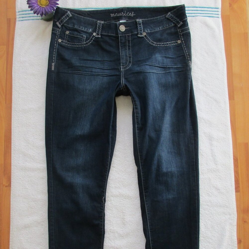 MAURICES Jeans Size 18 Dark Blue Jegging - Picture 4 of 11